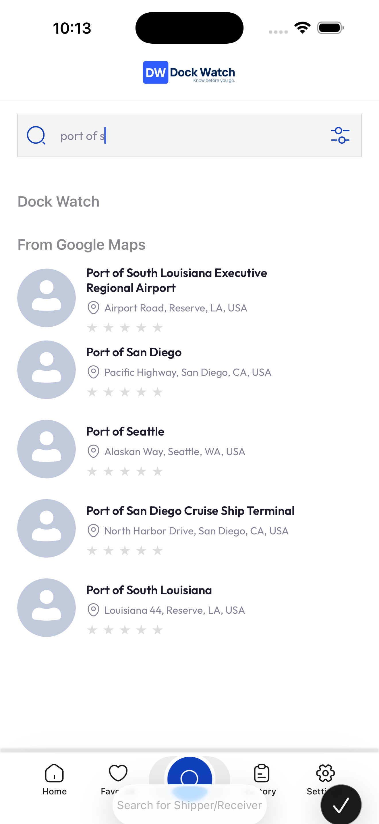 Google Maps fallback results